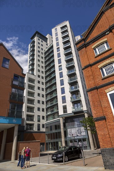 The Winerack residential property housing development on waterfront. Wet Dock, Ipswich, Suffolk,