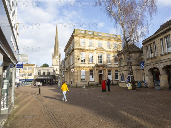 Georgian architecture mid 18th century, HSBC bank building, town centre Trowbridge, Wiltshire,