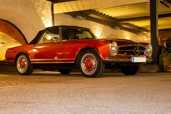 Mercedes convertible of the W 113 series (1963 to 1971), seen in Seefeld (Tyrol/Austria) on 18