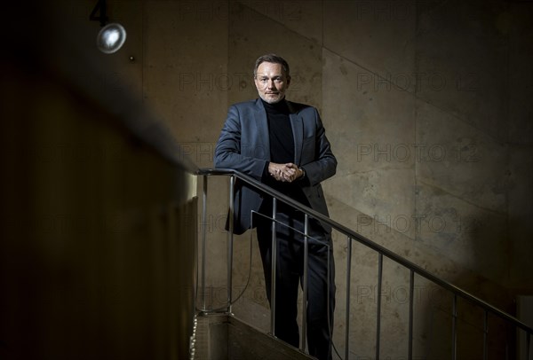 Christian Lindner (FDP), Federal Minister of Finance, photographed in the stairwell of the Federal