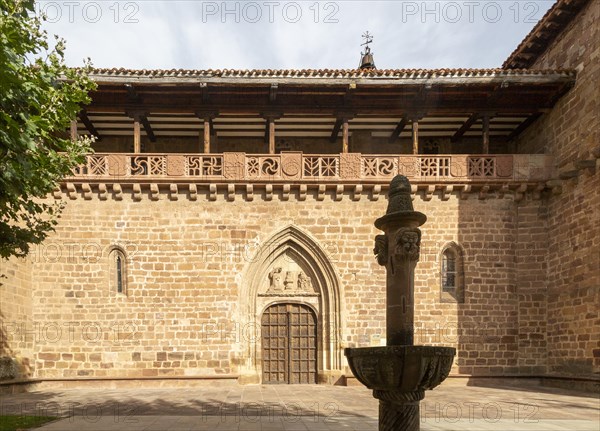 Aragonese Gothic architectural style Church fortress of Santa Maria la Mayor, Ezcaray, La Rioja,