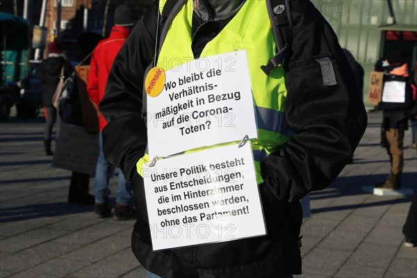 Mannheim: Demonstration against the corona measures. The demonstration was organised by an