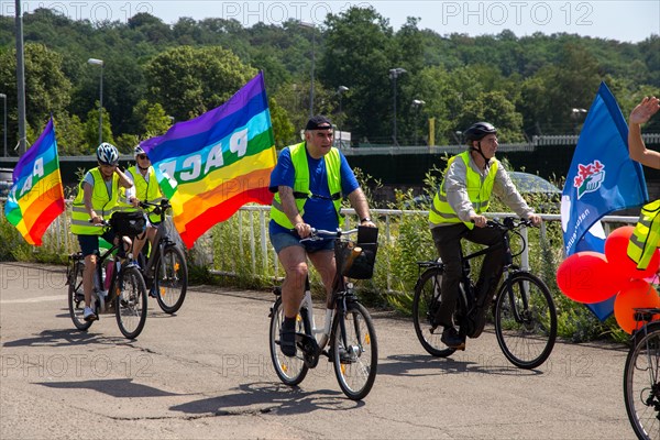 Ramstein 2022 peace camp bicycle demonstration: A bicycle demonstration was held on Sunday under