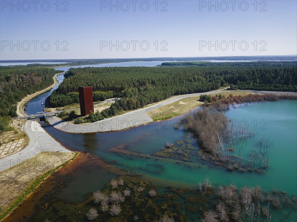 The 30 metre high landmark of the Lusatian Lakeland, the so-called Rusty Nail, was built at the