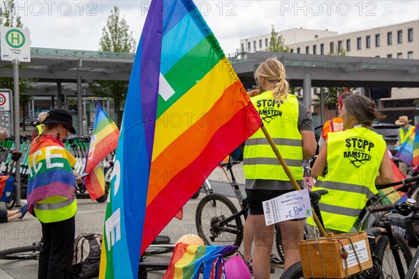 Ramstein 2021 peace camp bicycle demonstration: A bicycle demonstration took place on Saturday