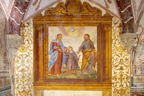 Image set of Casas Pintadas, Evora, Portugal unusual 16th-century murals paintings of creatures