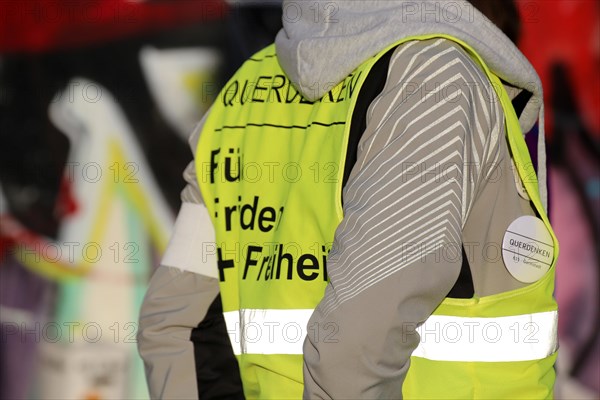 Karlsruhe: Corona protests against the measures taken by the federal government. The protests were