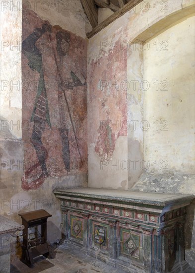 Farleigh Hungerford castle, Somerset, England, UK tomb of Sir Walter Hungerford d 1596 and his son