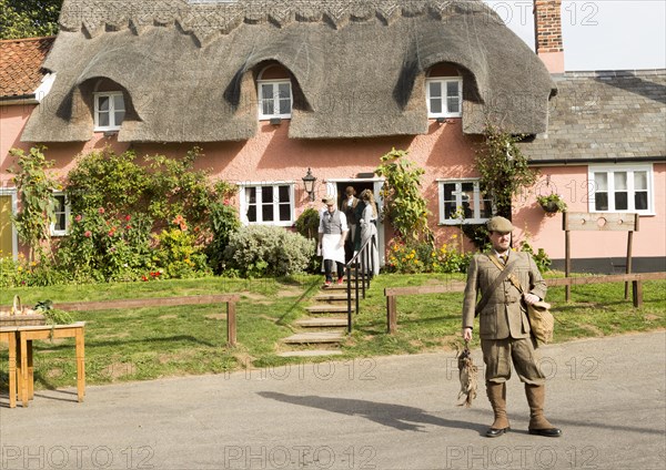Filming a scene for Stanley's War film directed by Tim Curtis outside the Sorrel Horse pub,