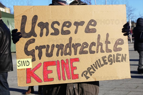 Mannheim: Demonstration against the corona measures. The demonstration was organised by an