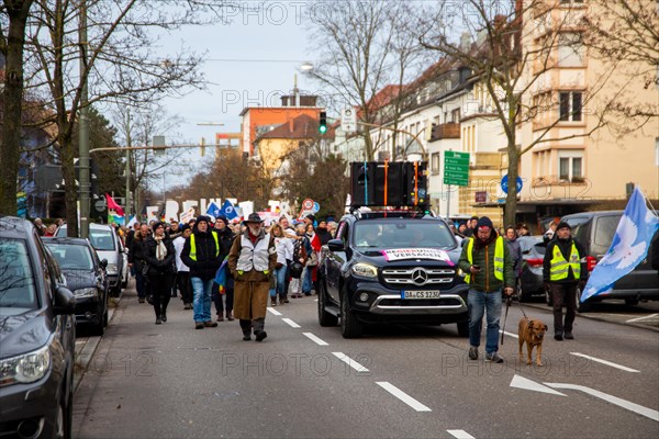 Karlsruhe, 10 December 2023: Large demonstration in favour of reappraisal of the coronavirus