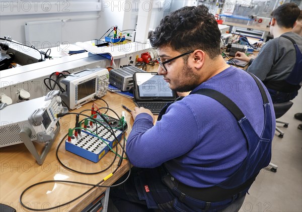 Trainees at a Deutsche Bahn training centre for industrial and technical professions, Berlin,