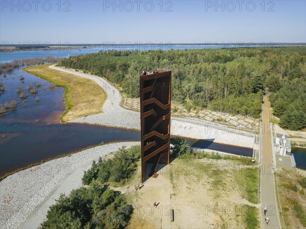 The 30 metre high landmark of the Lusatian Lakeland, the so-called Rusty Nail, was built at the