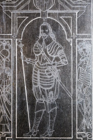 17th century memorial to Captain John Timperley died 1629 Captayne John Timperley, son of Nicholas