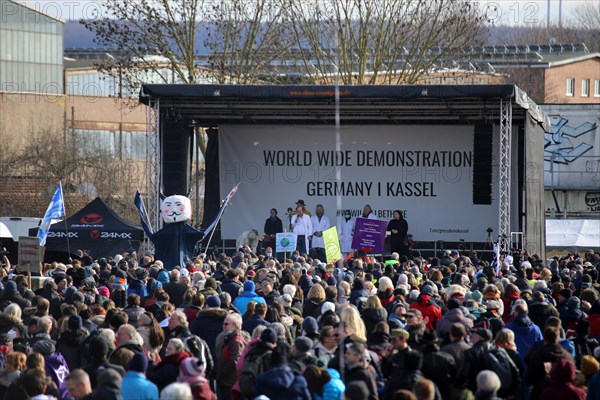 Large demonstration by critics of the corona measures in Kassel: Protests took place simultaneously