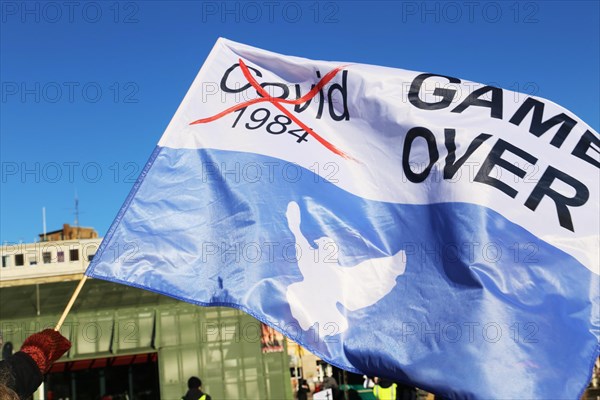 Mannheim: Demonstration against the corona measures. The demonstration was organised by an