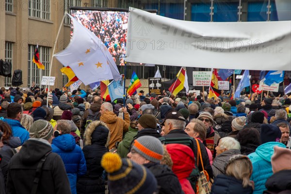 Karlsruhe, 10 December 2023: Large demonstration in favour of reappraisal of the coronavirus