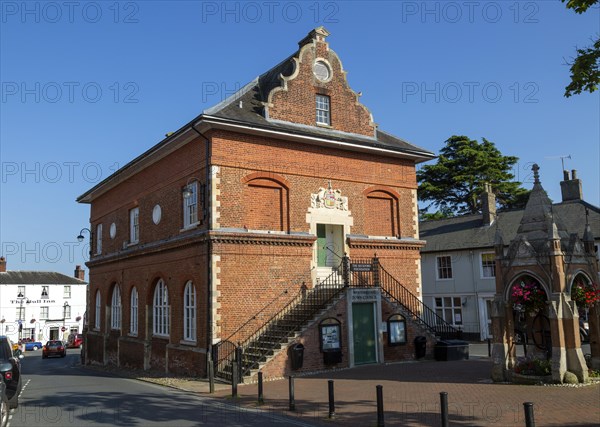 The Shire Hall and Corn Exchange, Tudor architecture, Woodbridge, Suffolk, England, UK built by