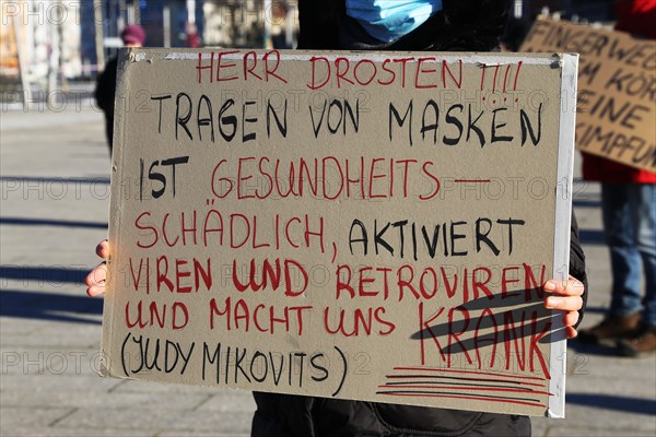 Mannheim: Demonstration against the corona measures. The demonstration was organised by an