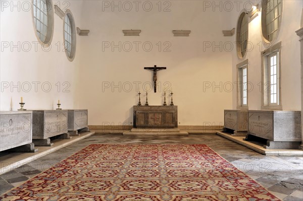 Stone sarcophagi, burial place of the House of Braganza, Monastery of Sao Vicente de Fora, built