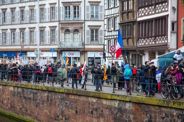 Strasbourg, France: Large demonstration for freedom against the corona measures and the vaccination