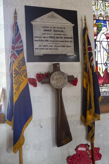 Interior of church of Saint Mary, Halesworth, Suffolk, England, UK, memorial monument to Royal