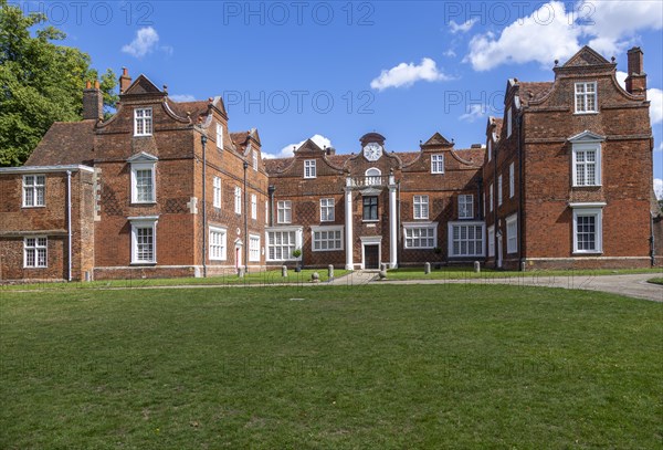 Christchurch Mansion large Tudor brick house built 1550, Christchurch Park, Ipswich, Suffolk,