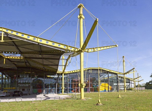 Renault distribution centre building designed by Norman Foster 1982, now the Spectrum Building,
