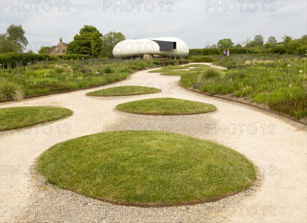 Hauser and Wirth art gallery, restaurant and garden, Durslade Farm, Bruton, Somerset, England, UK