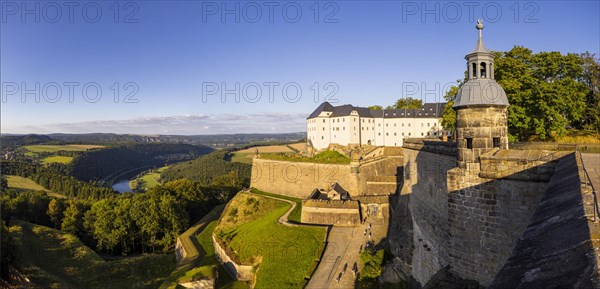 Koenigstein Fortress in Saxon Switzerland. Georgenburg Castle, Koenigstein, Saxony, Germany, Europe