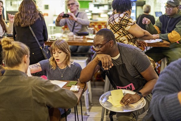 Detroit, Michigan USA, 8 February 2024, Michigan Lt. Governor Garlin Gilchrist spent an hour as a