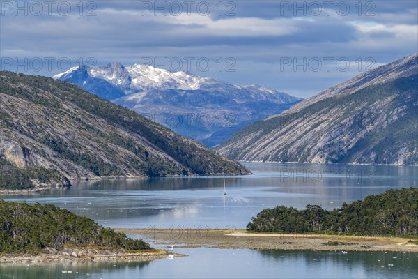 Mountains in Pia Bay, Alberto de Agostini National Park, Avenue of Glaciers, Chilean Arctic,