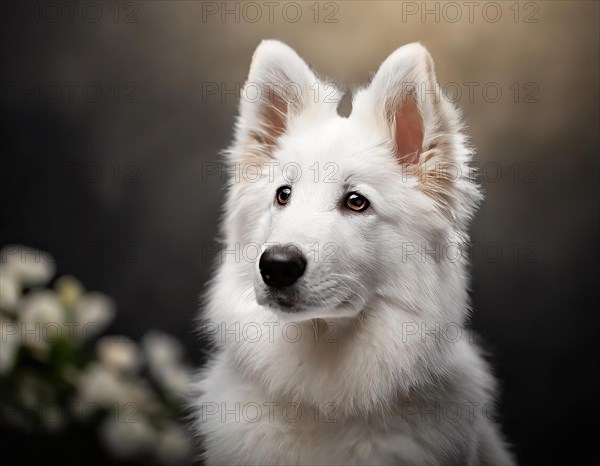 Dog, young dog, White Swiss Shepherd, Berger Blanc Suisse, recognised dog breed from Switzerland