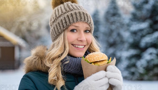 AI generated, human, humans, person, persons, woman, woman, 25, years, one, outdoor, ice, snow,
