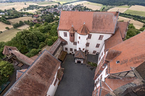 Rondel and battlements of the Zwinger, Zinzendorfbau, Palas with stair tower, new bower, inner