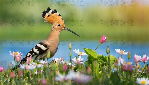 KI generated, animal, animals, bird, birds, biotope, habitat, a, individual, water, reeds, water
