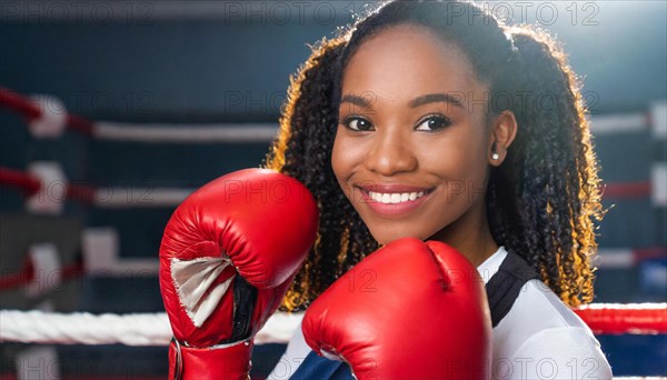 AI generated, woman, woman, 35, years, thai, thai, sport, boxing, gloves, thai boxing, muay thai,