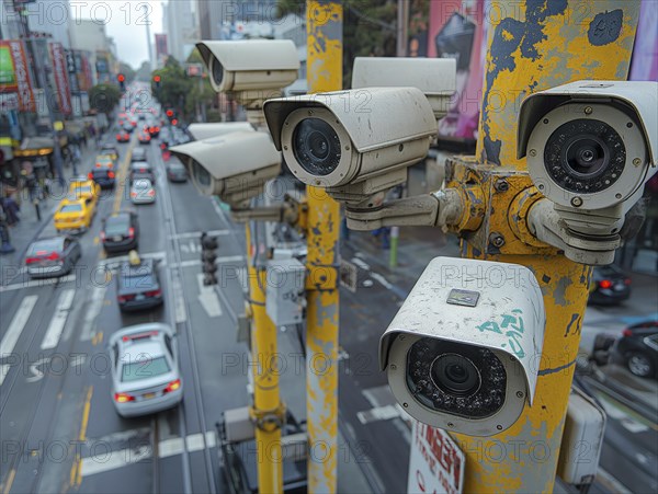 Camera for monitoring critical infrastructure such as streets, schools, squares, authorities, AI