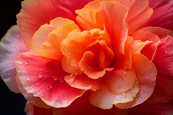Close up of Begonia flower. KI generiert, generiert AI generated