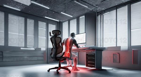 Diseases of the spine when working at a computer, sedentary work, stress on the skeleton and spine,