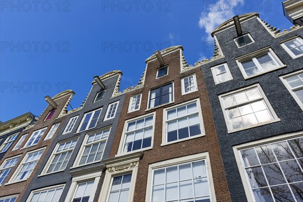 Row of houses with pulleys, architecture, Middle Ages, trade, trading city, warehouse district,