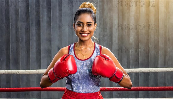 AI generated, woman, woman, 35, years, thai, thai, sport, boxing, gloves, thai boxing, muay thai,