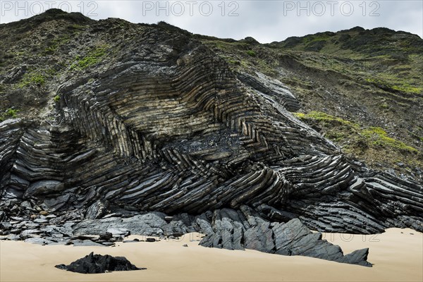 Rocky beach landscape, rocks, sea, Atlantic coast, rocky coast, rock, beach, earth history, travel,