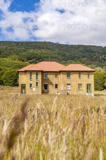 Museum at a historic settlement of the Yaghan aborigines, Wulaia Bay, Navarino Island on the Murray