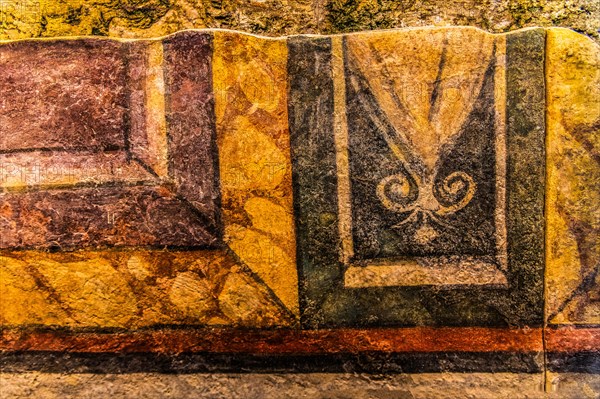 Fresco decoration, crypt of the excavations from the 4th century, Crypta degli Scavi, Basilica of