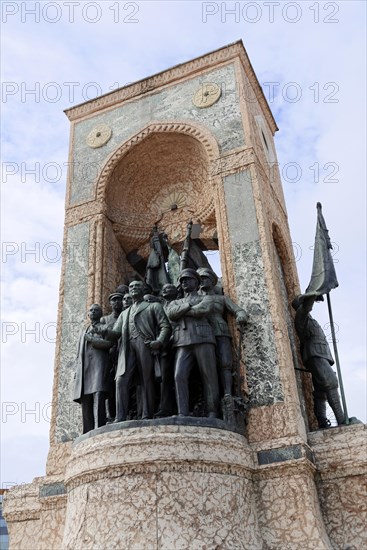 Mustafa Kemal Atatuerk with comrades-in-arms, Independence Monument by Pietro Canonica, Taksim