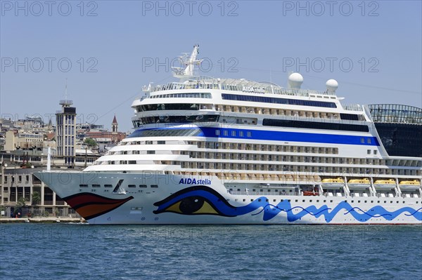 Cruise ship AIDAstella, year of construction 2013, 253, 3m long, 2700 passengers, at the quay of