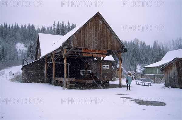 Barkerville, Gold Rush Historic Town and Park in winter, ghost town, British Columbia, Canada,