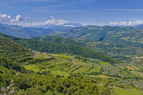 The valley of the river Osum on the western slope of the Tomorr massif and the southern Albanian