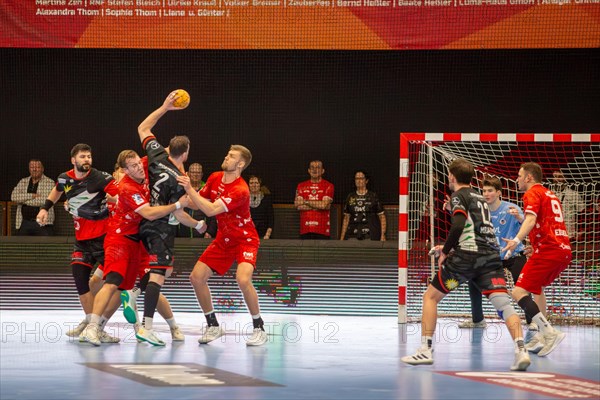 18.02.2024, 2nd HBL, German Handball League, matchday 21) : Game scene Eulen Ludwigshafen against